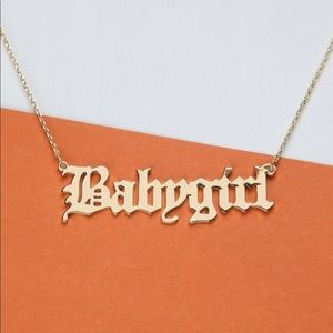 gold babygirl necklace